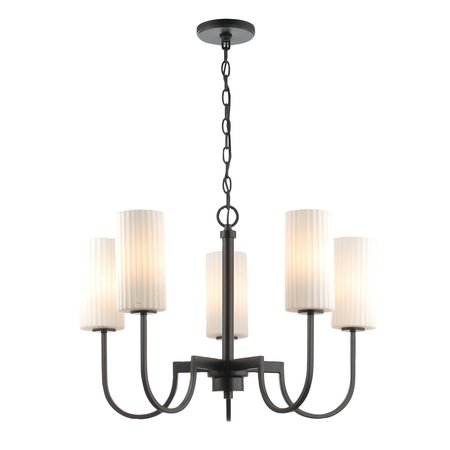 MAXIM LIGHTING Town & Country 5-Light Chandelier 32005SWBK